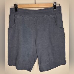 Smoking Lily  Flax Blue Shorts With Side Pockets
